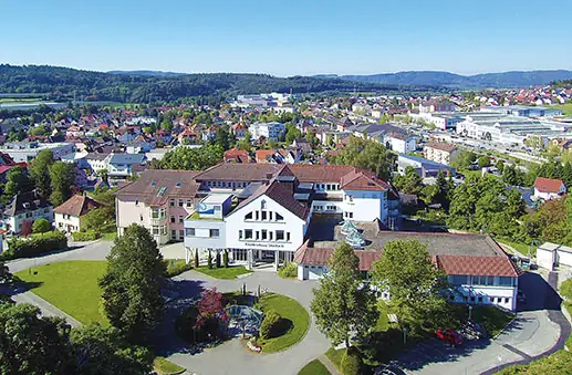 Luftaufnahme vom Krankenhaus Stockach